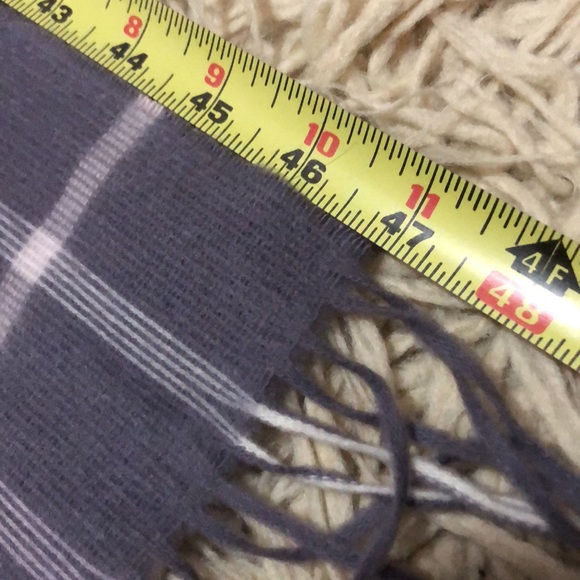 NWOT-Scarf-Pale Pink/Blue/Lilac/Gray Plaid-Soft-12x47 - Picture 10 of 10